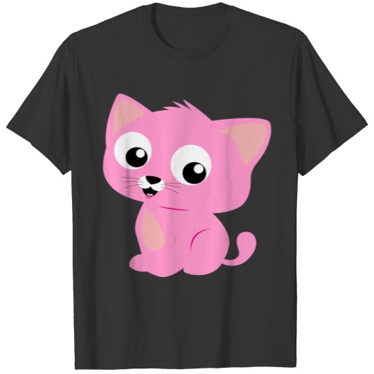 Cute Pink Cat T Shirts