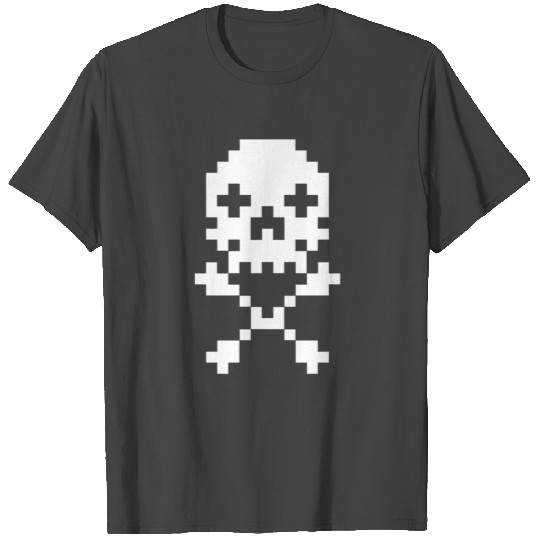 Pirates 8 Bit Skull Retro Gaming T Shirts