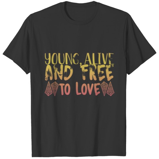cool stylish young and free Design T-shirt