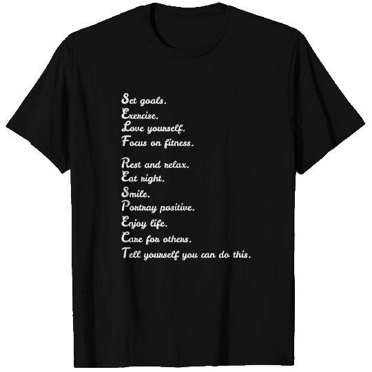 Self Respect Set Goal Exercise Love Yourself Focus T Shirts