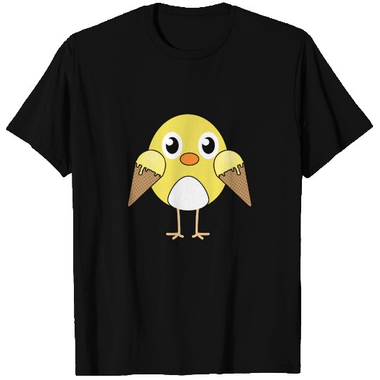 Bird with vanilla ice cream wings funny gift T Shirts