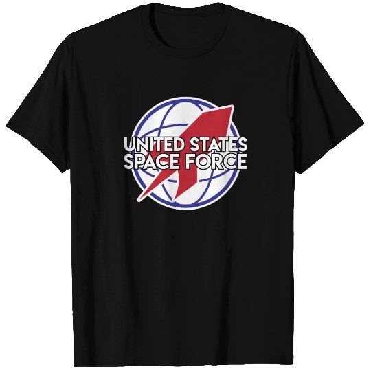 Space Force Trump USA Rocket Logo BWR T Shirts
