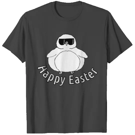 happy easter fatchick sunglasses black and white T Shirts