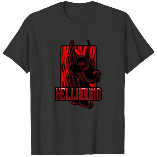 Dog Hound Face Red Cool Gift T-shirt