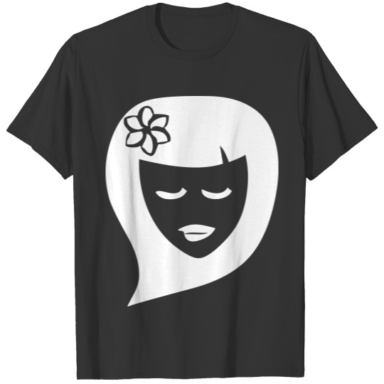 A Woman With A Flower in Her Hair T Shirts