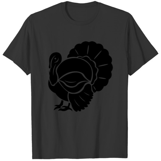 Black ostrich animal T-shirt