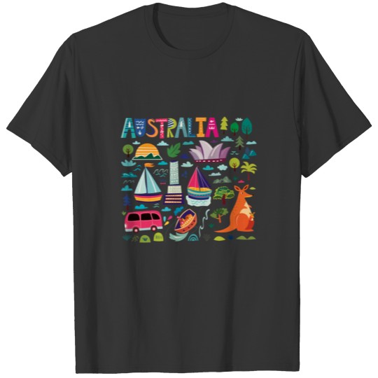 Happy Australia Day Down under Sydney Kangeroo T-shirt