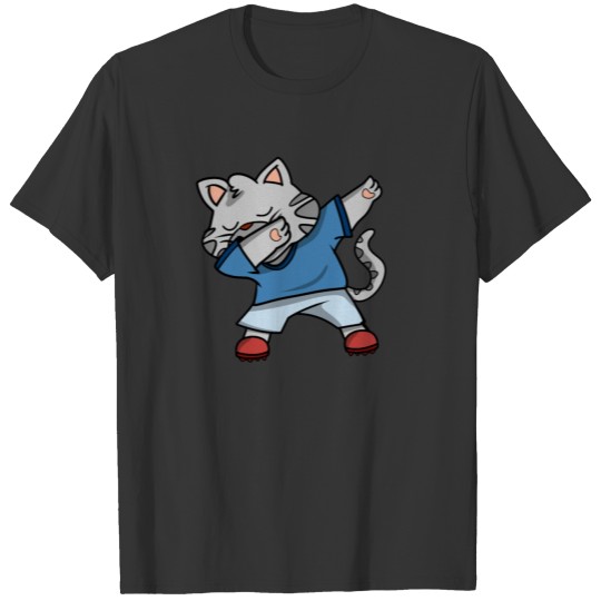 Soccer player cat T-shirt