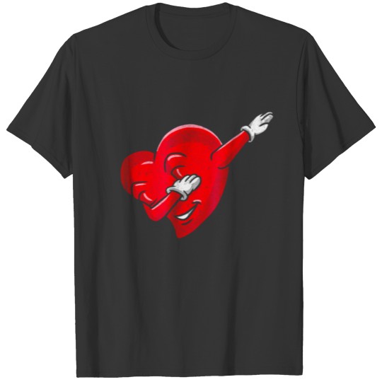Funny Dabbing Heart Valentines T Shirts Hip Hop Dance