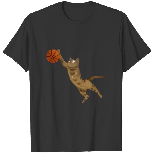 Cat Mom Dad Kitty Kitten Basketball Guard Gift T-shirt