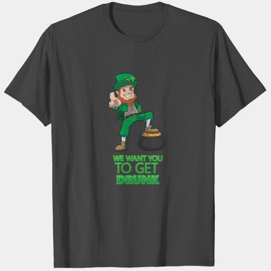 St. Patricks Day Irish Pub Gold pot Drunk T Shirts