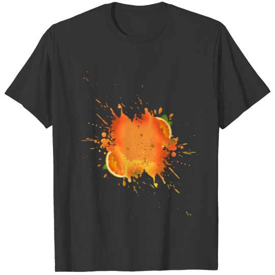Orange Juice Splash T Shirts