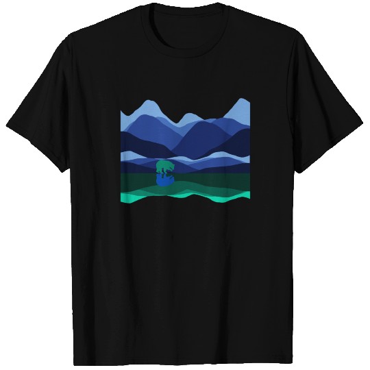 Wanderlust Forest Sunset Mountain Bear Camping T Shirts
