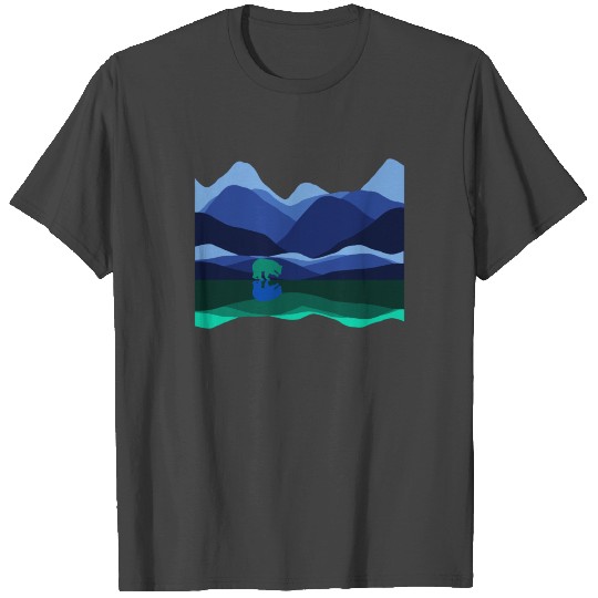 Wanderlust Forest Sunset Mountain Bear Camping T Shirts