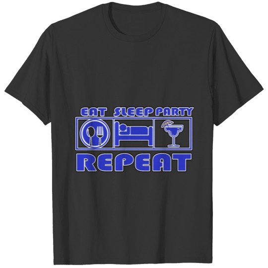 Eat Sleep Party Repeat T-shirt