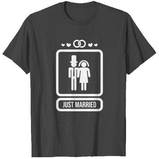 Bride pair wedding couple gift just married bride T Shirts