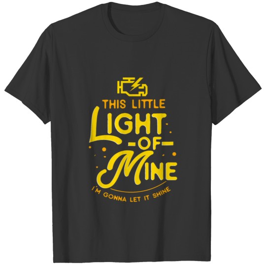 Car T Shirts Engine Light Funny Mechanic Gift