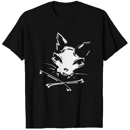 Cat skull and crossbones T Shirts