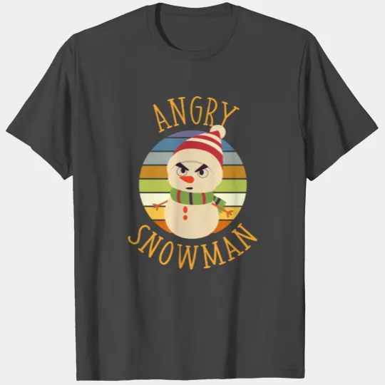 Angry Snowman Vintage T Shirts