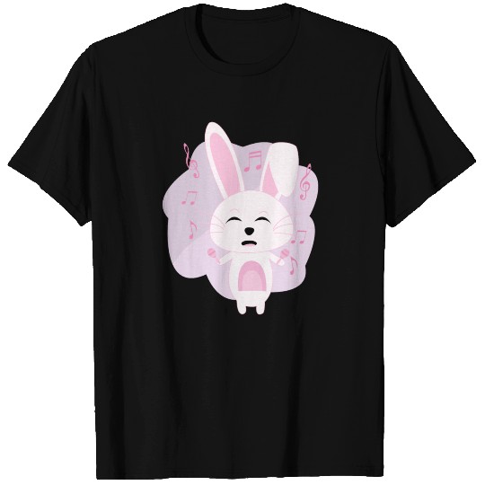 singing bunny presto notes microphone artist stage T Shirts
