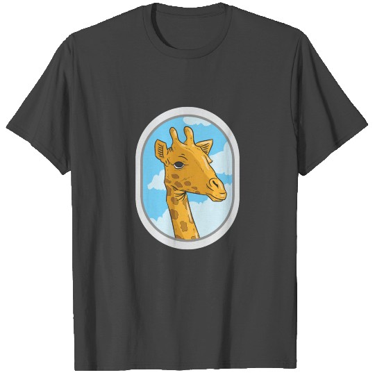View from the airplane window, behold a giraffe T Shirts
