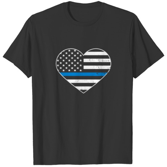 Police Girlfriend Patriotic American Flag Gift T Shirts