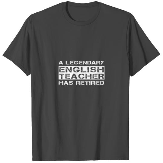 Funny Retired English Teacher Retirement Gift T Shirts