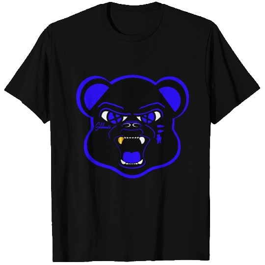 Solehouette BLK/Royal Blue Bear T Shirts