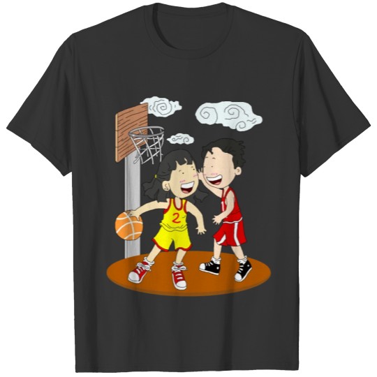 basketball couple T-shirt