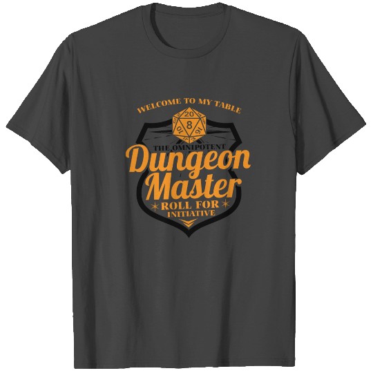 Dungeon Master Gamer RPG dice fun gift T Shirts