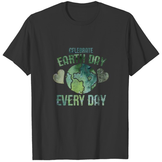 Vintage Earth Day Watercolor T Shirts