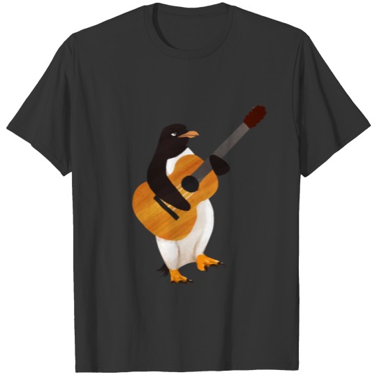 Penguin Bird Acoustic E-Guitar Ukulele Gift T-shirt