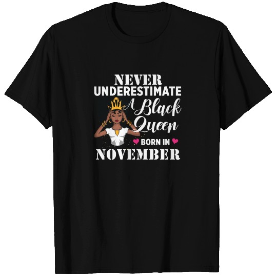 Black Queen November Month T Shirts