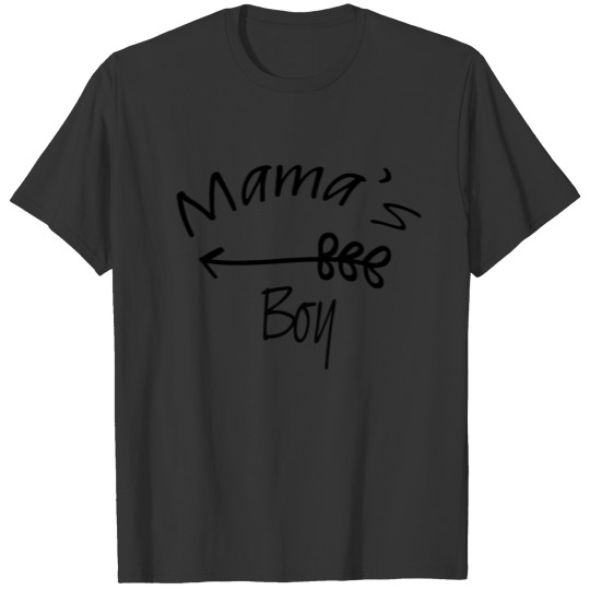 Mama s Boy Arrow Black T Shirts