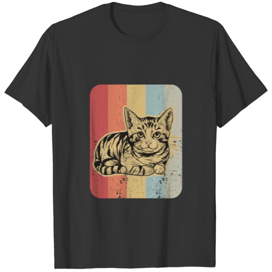 Cat Puss Meow Pussycat Retro Gift T-shirt