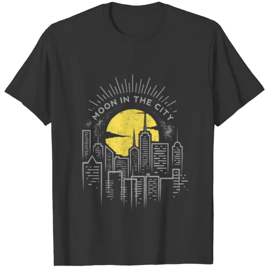 Moon in the city T Shirts
