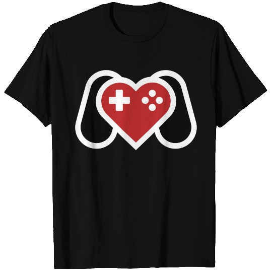Video Gamer Heart Controller Valentine's Day T Shirts