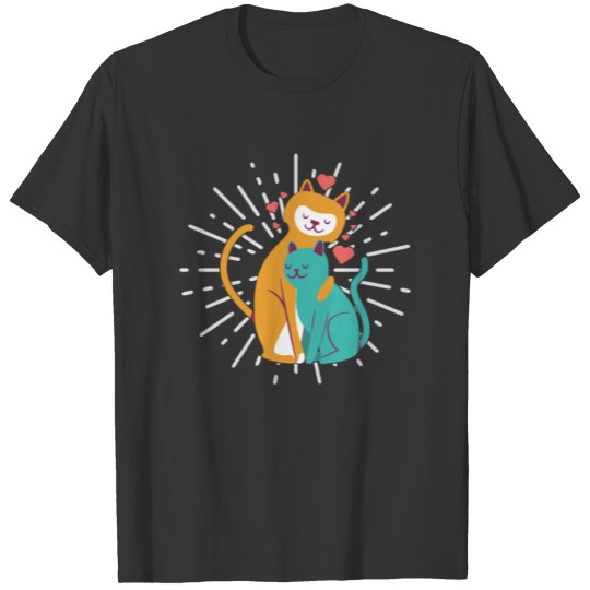 Couple Cat romantic gift idea T-shirt
