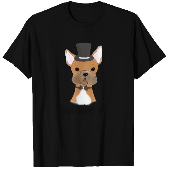French Bulldog just married gift idea T Shirts
