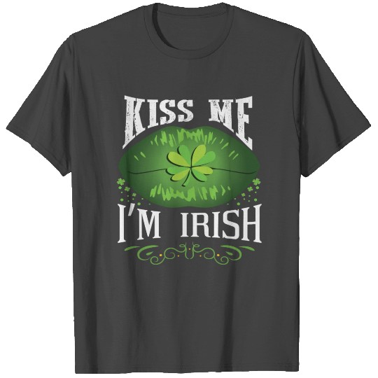 St Patricks Day For Women Green Lips Shamrock Gift T Shirts