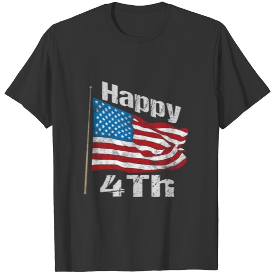 USA Flag Happy 4th Shirt, Fun 4th of July Pride T-shirt
