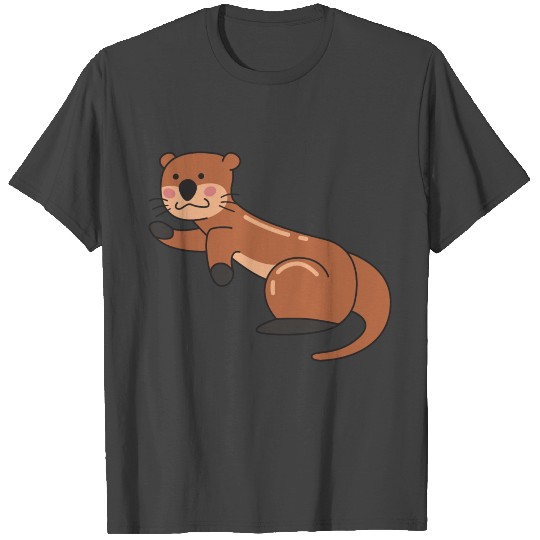 Otter cute animal ferret marten sea otter zoo T Shirts