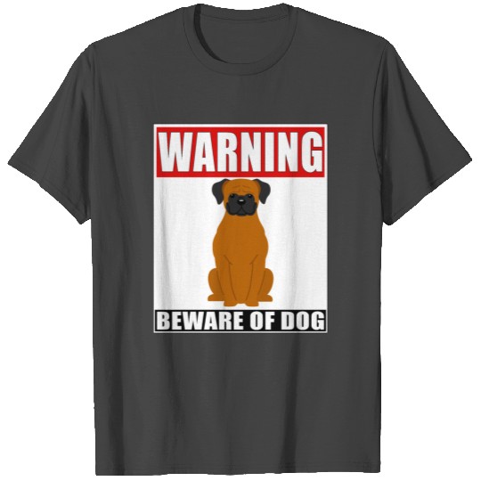 Warning Boxer Beware Of Dog T Shirts