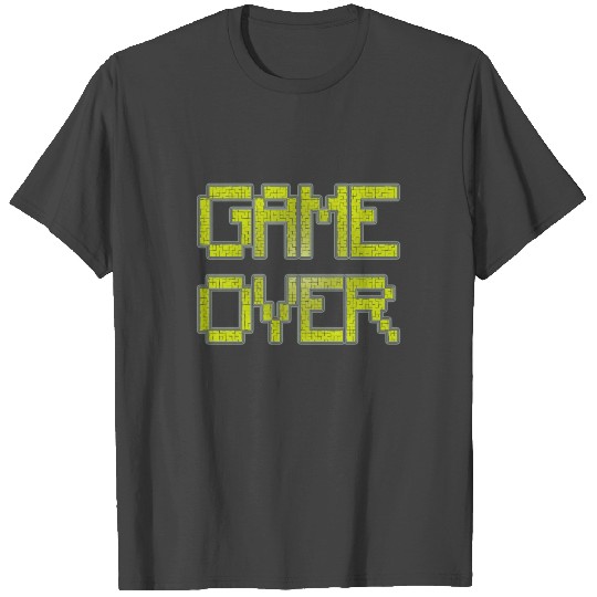 Retro Gaming Game Over Cracked T Shirts