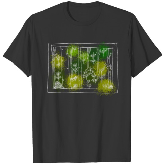 Forest View From the Window Abstract T Shirts