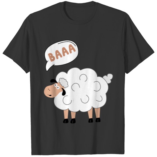 Baa I'm A Sheep Farmer Cute Cartoon Lamb Farm T-shirt