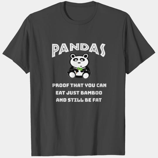 Funny Panda Desginwith Saying Panda Eating Bamboo T Shirts