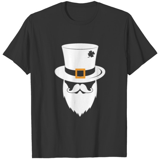 St Patricks Day Leprechaun Hat beard Shamrock T-shirt