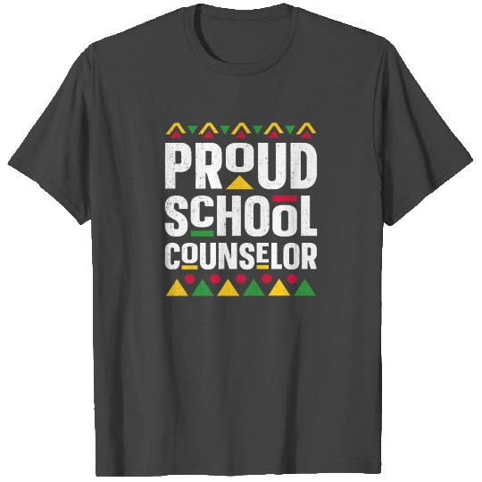 Proud School Counselor Africa Black History Month T Shirts