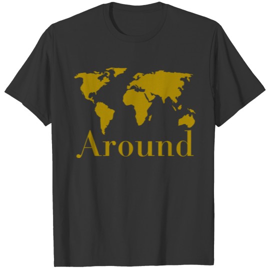World map around T-shirt